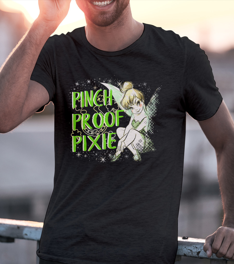 Pinch Proof Pixie Tinker Bell St. Patrick's Day Disney Peter Pan T-Shirt