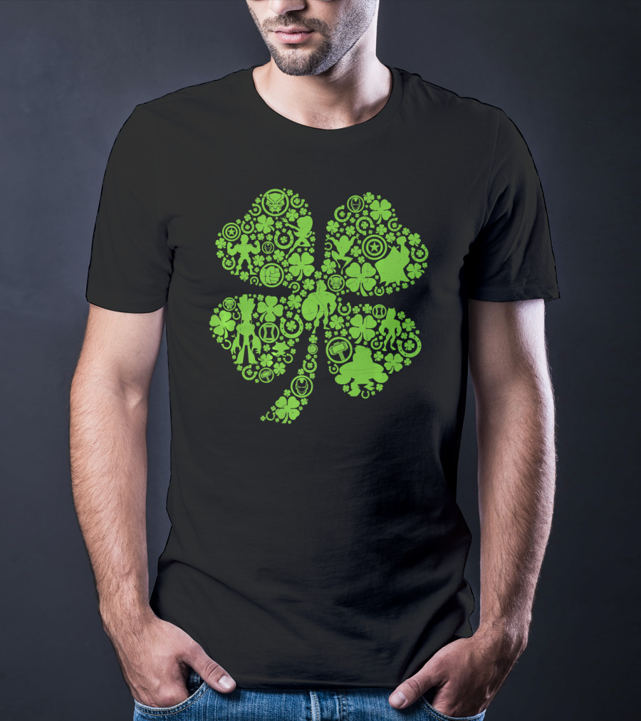 Marvel Super Heroes Green Shamrock Cosmic Apparel Icons T-Shirt