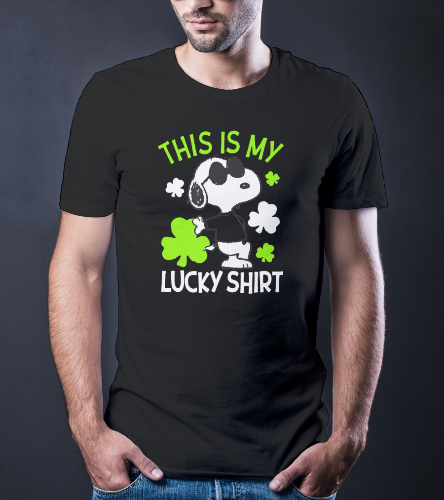 Snoopy Peanuts St Pattys Day This Is My Lucky T-Shirt