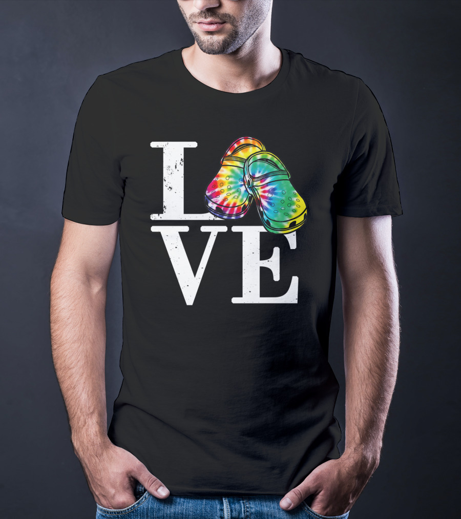 LOVE Tie Dye Crocs T-Shirt