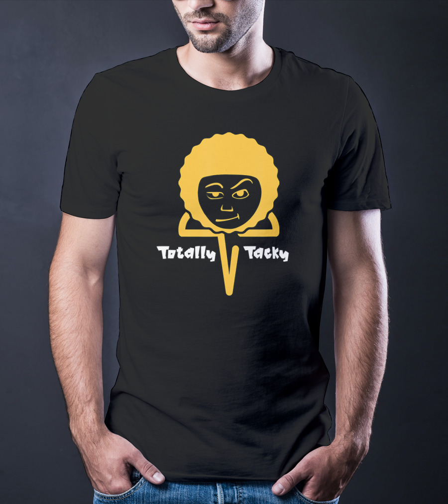 Totally Tacky Retro Smirking Yellow Afro Face T-Shirt