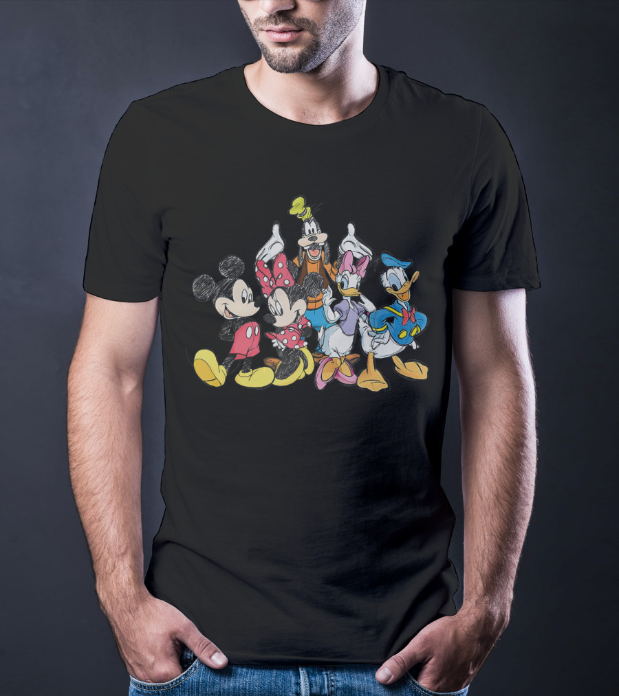 Disney Mickey Mouse Minnie Goofy Daisy Donald Friends T-Shirt