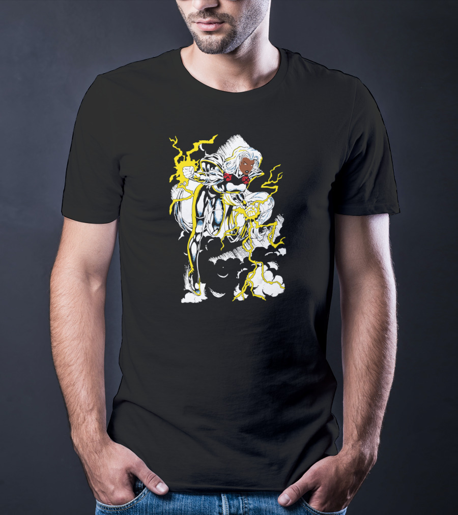 Marvel X Men Storm Lightning Action Pose T-Shirt