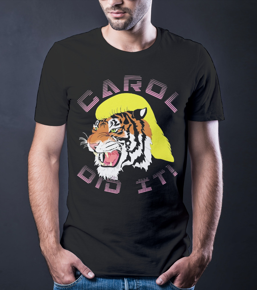 CAROL DID IT Tiger With Yellow Hair T-Shirt