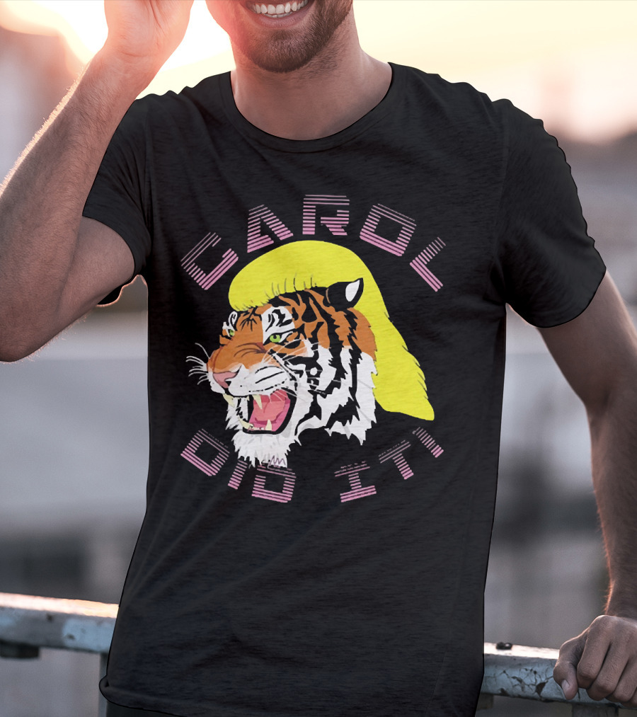 CAROL DID IT Tiger With Yellow Hair T-Shirt