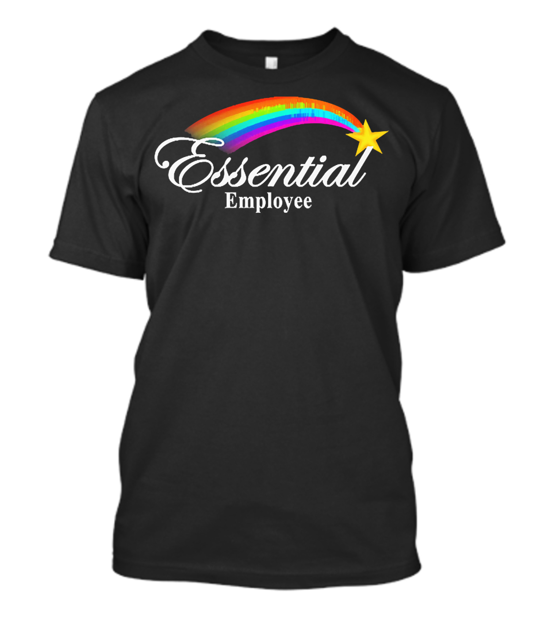 Essential Employee Rainbow And Star T-Shirt
