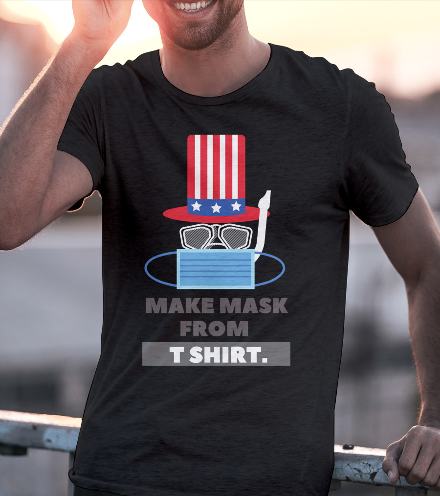 Make Mask From T Shirt USA Flag Hat Stars Stripes Mask T-Shirt