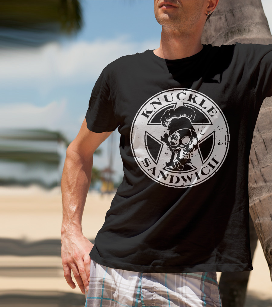 Knuckle Sandwich Skull Chef Emblem T-Shirt