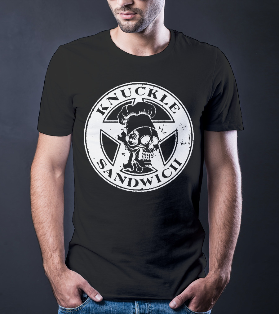 Knuckle Sandwich Skull Chef Emblem T-Shirt