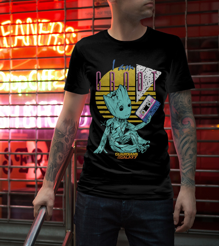 I Am Groot Guardians Of The Galaxy Mixtape T-Shirt