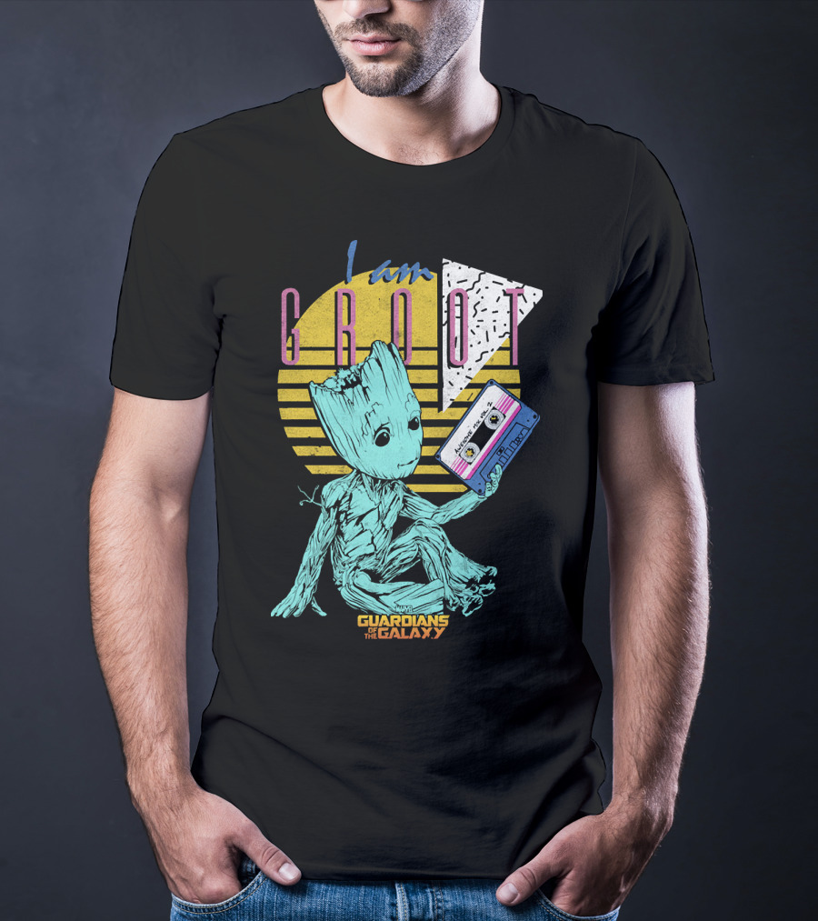 I Am Groot Guardians Of The Galaxy Mixtape T-Shirt