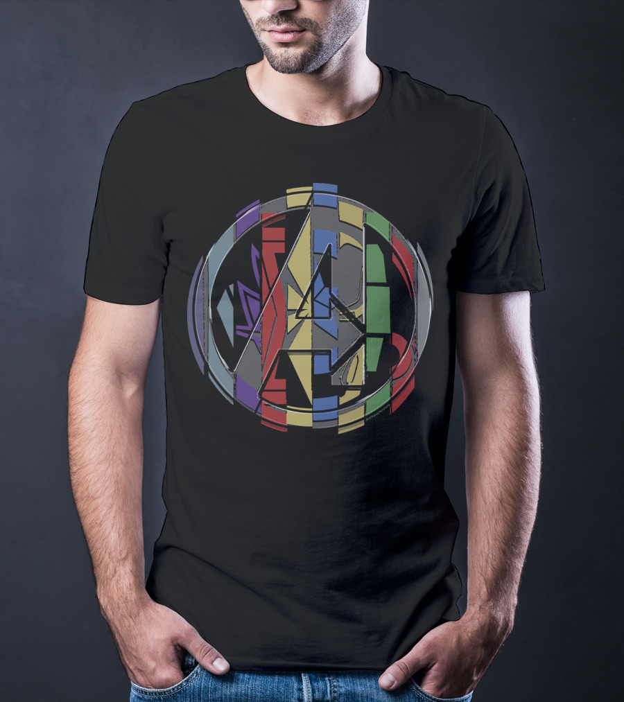 Marvel Avengers Iconic Symbol Badge T-Shirt