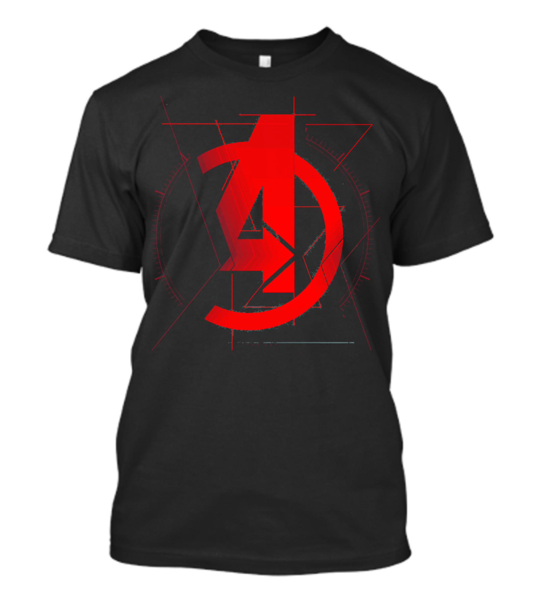 Marvel Avengers Red A And Black Widow Icon T-Shirt