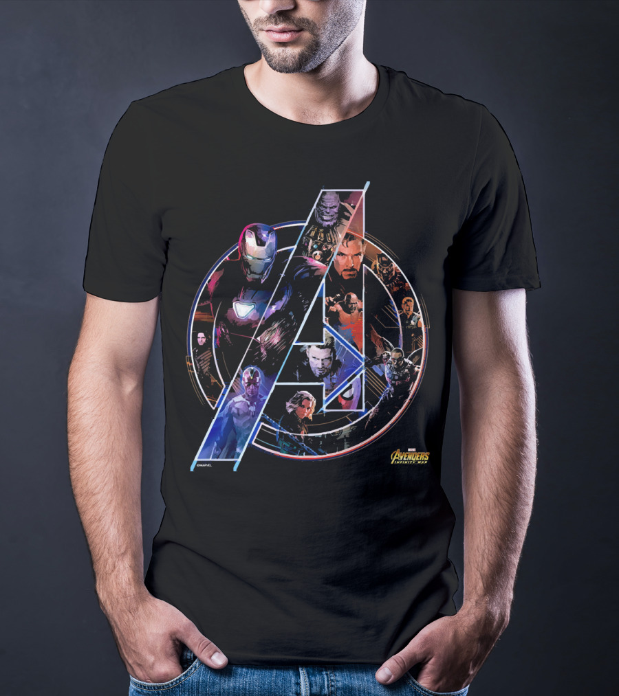 Marvel Avengers Infinity War Iconic Heroes And Villains Collage T-Shirt