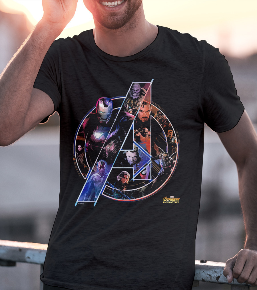 Marvel Avengers Infinity War Iconic Heroes And Villains Collage T-Shirt
