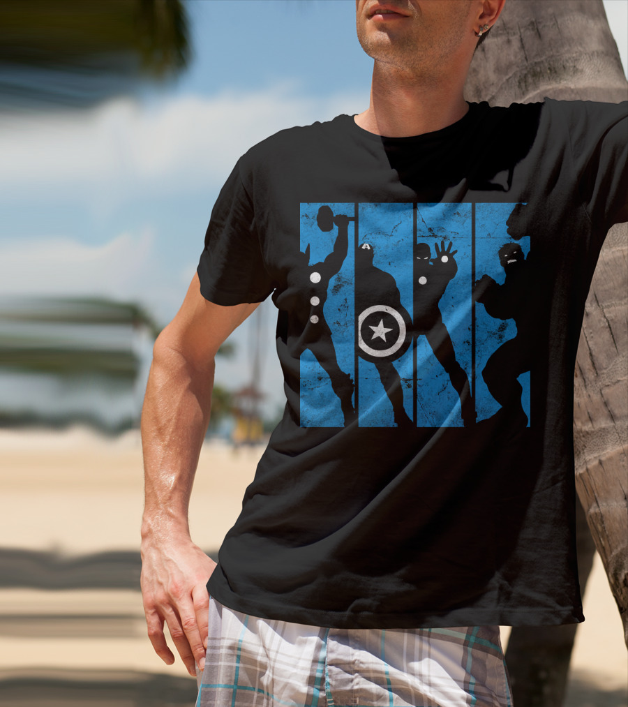 Marvel Avengers Iconic Hero Silhouettes T-Shirt