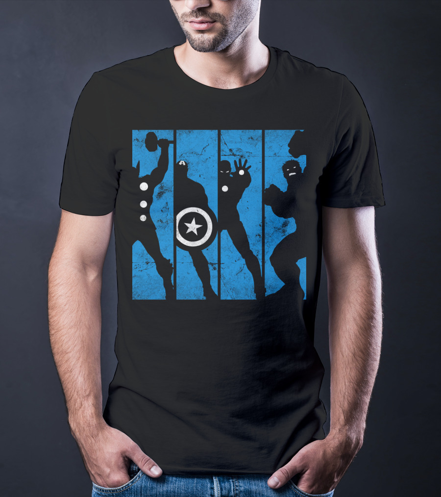 Marvel Avengers Iconic Hero Silhouettes T-Shirt
