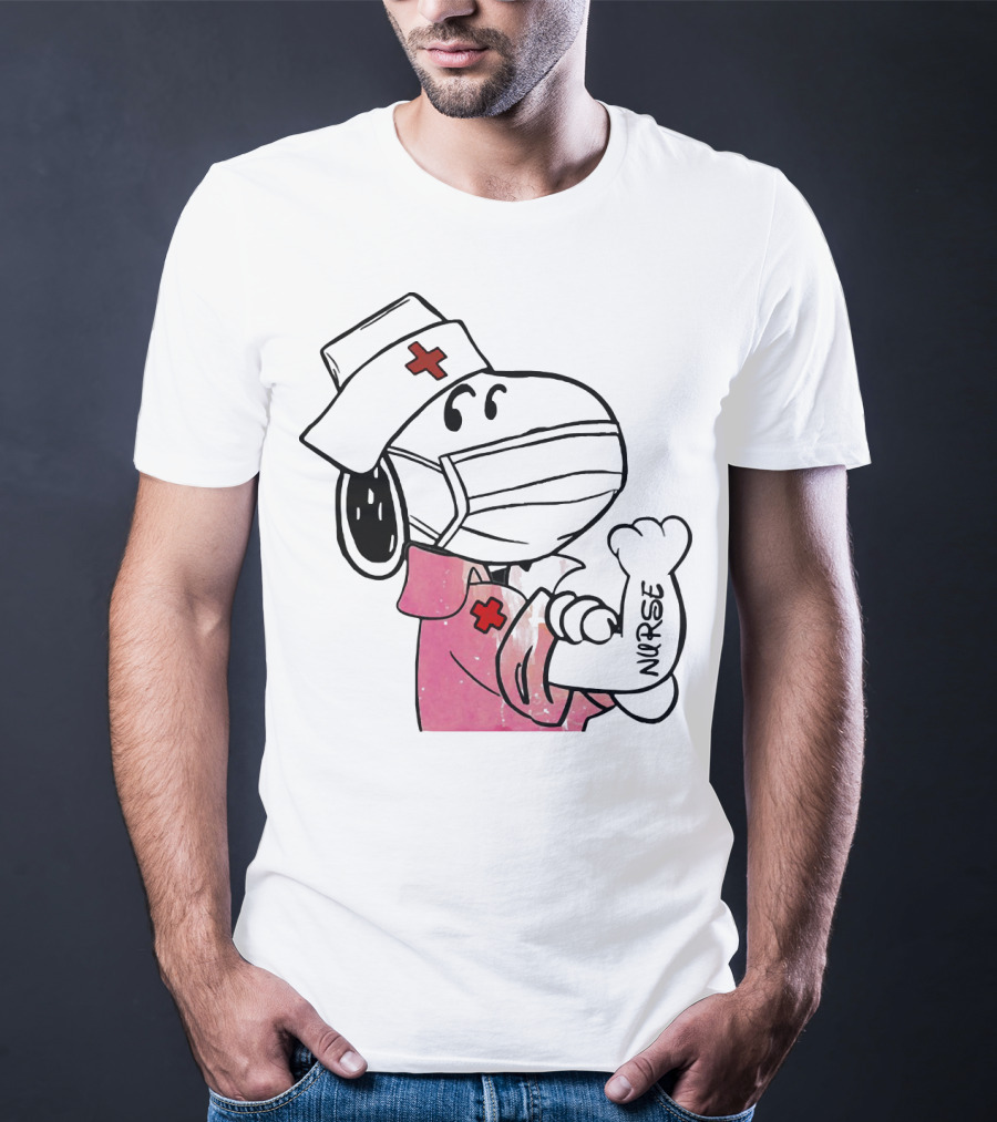 Snoopy Nurse With Arm Tattoo Showing Strength T-Shirt