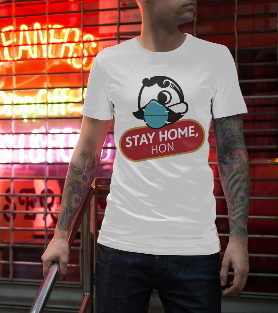 Stay Home Hon Rosie The Riveter Mask T-Shirt