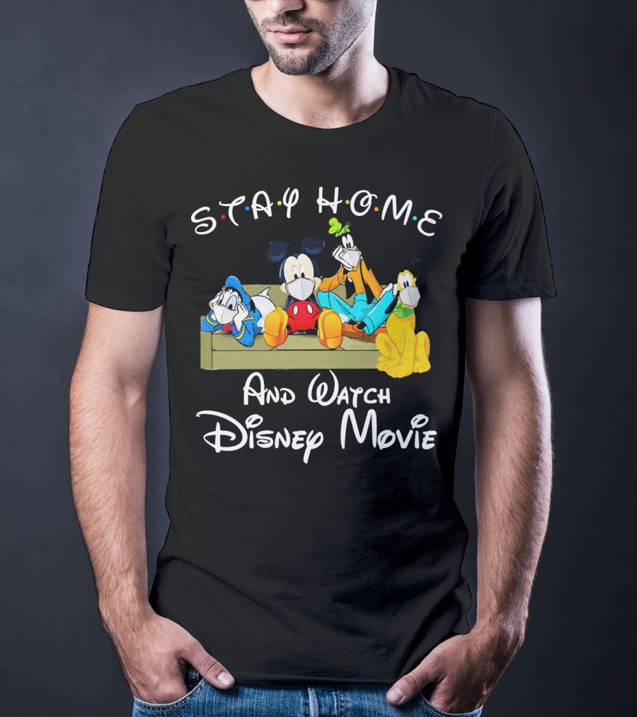 Stay Home And Watch Disney Movie Classic Ladies T-Shirt