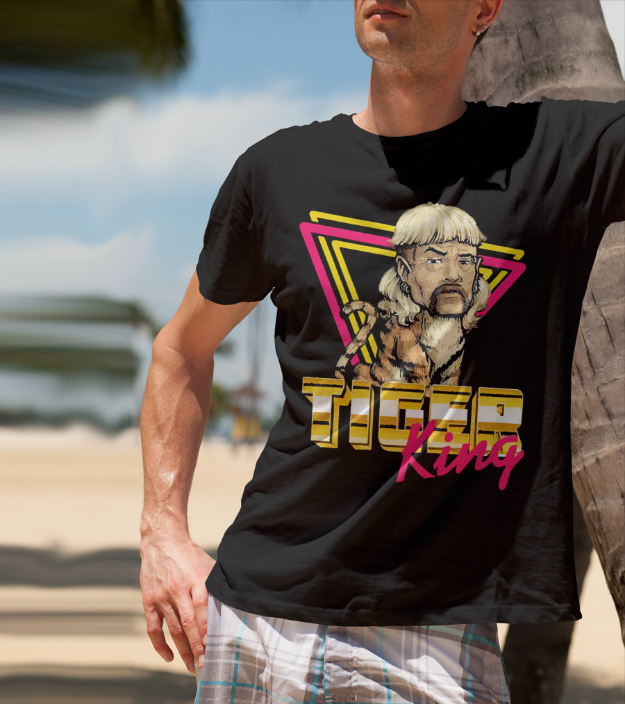 Tiger King Joe Exotic Ladies Vintage Retro Neon T-Shirt