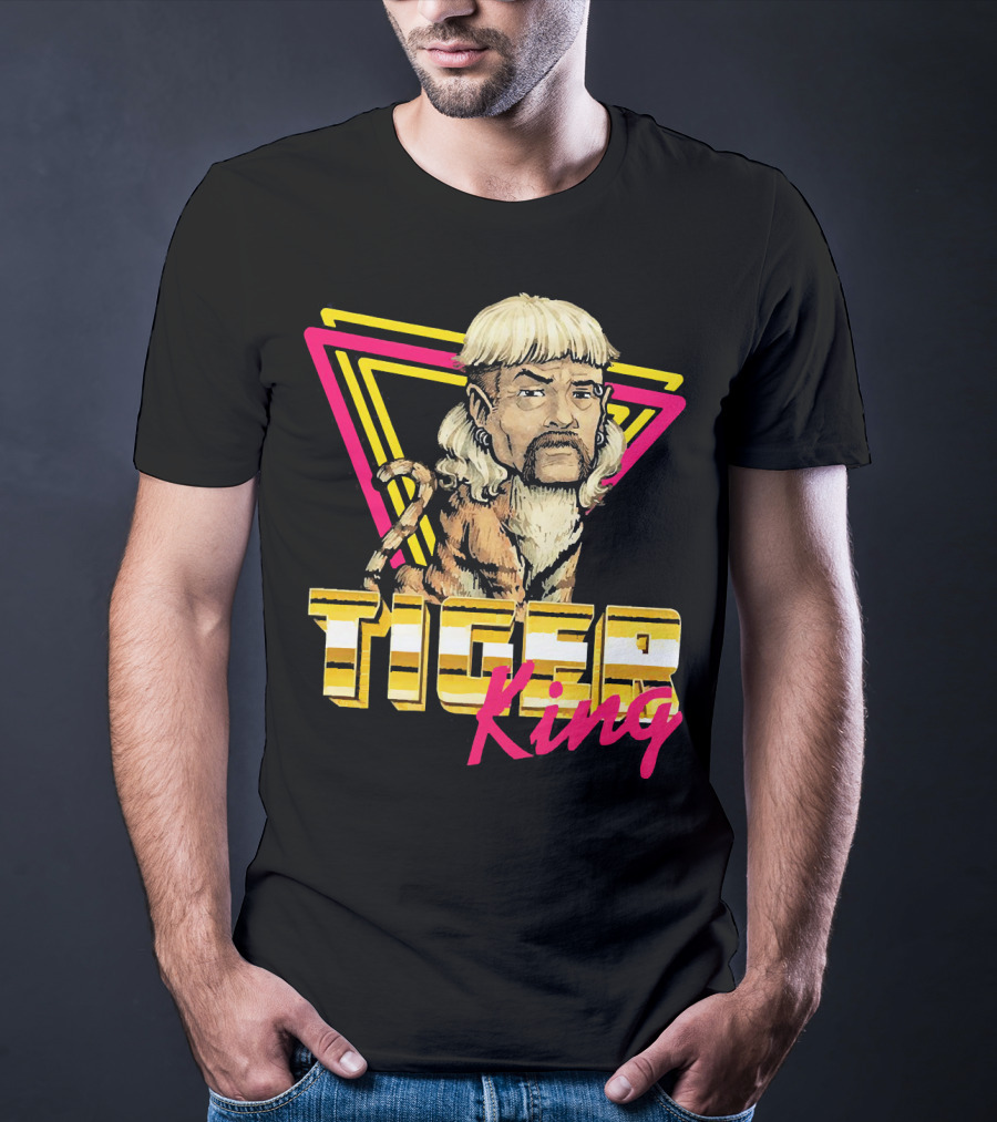Tiger King Joe Exotic Ladies Vintage Retro Neon T-Shirt