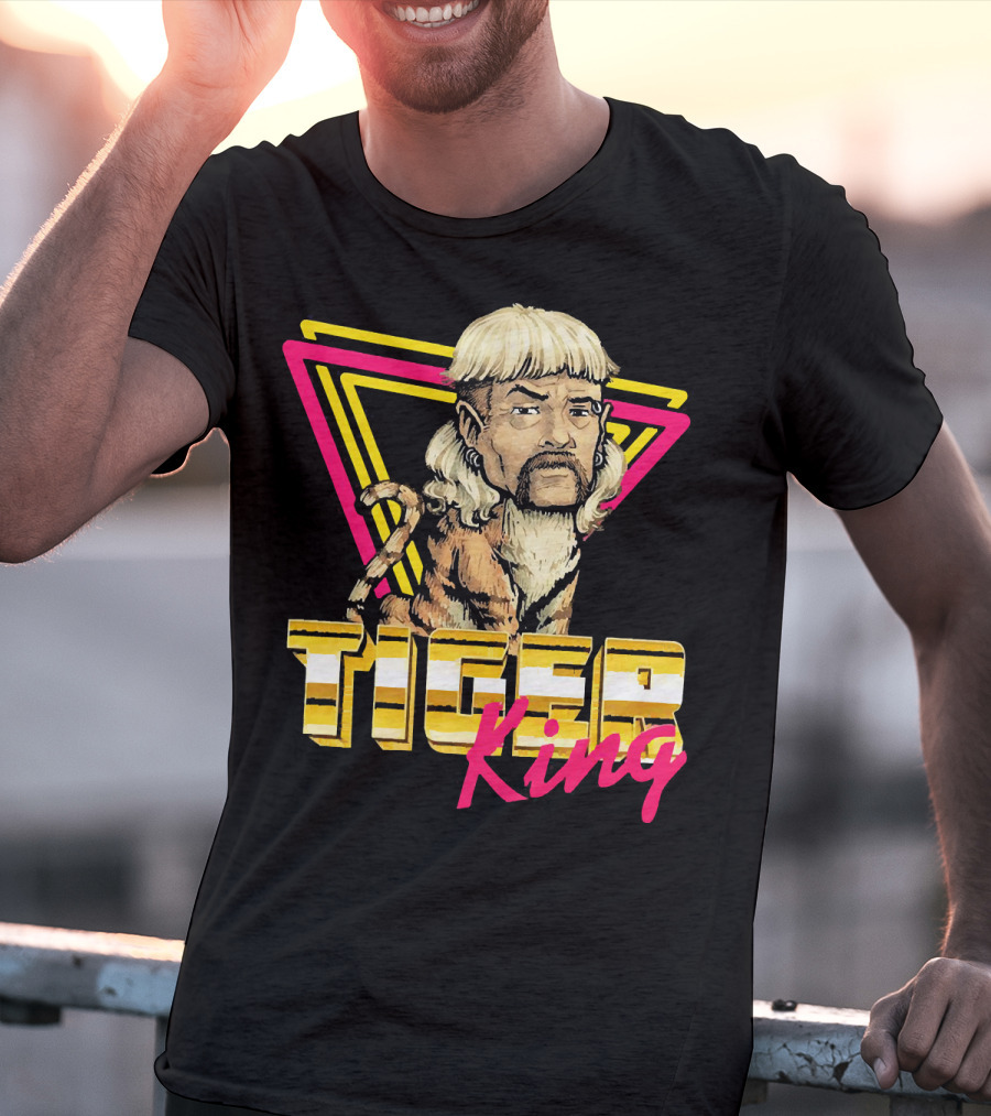 Tiger King Joe Exotic Ladies Vintage Retro Neon T-Shirt