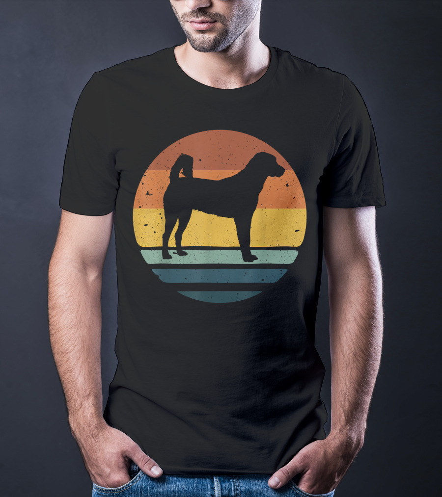 Anatolian Shepherd Vintage Retro Dog Silhouette Sunset 153 T-Shirt