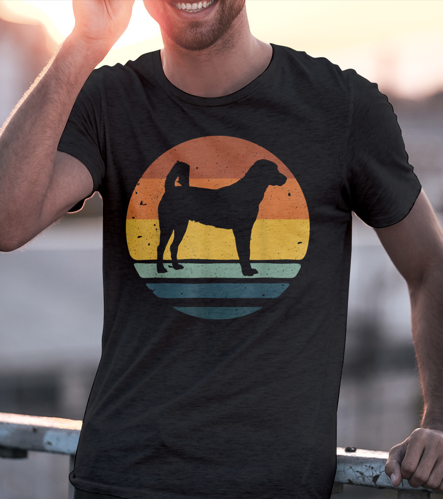 Anatolian Shepherd Vintage Retro Dog Silhouette Sunset 153 T-Shirt