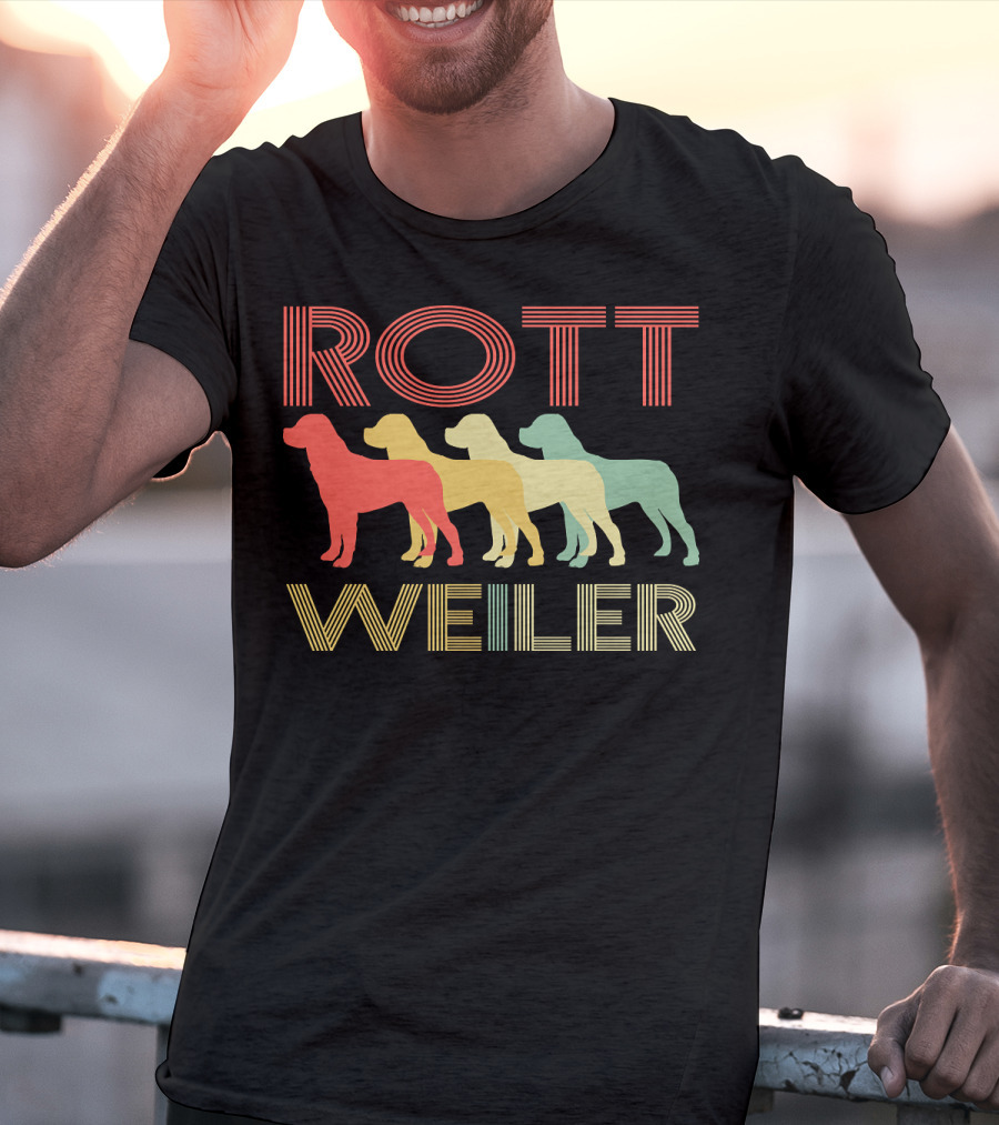 Rottweiler Dog Breed Pet Lover Rottie 157 Rainbow T-Shirt