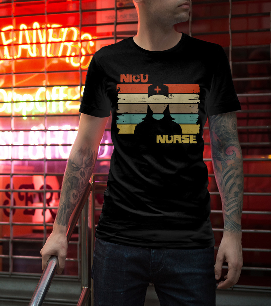 Nicu Nurse Vintage Retro Silhouette 76 T-Shirt
