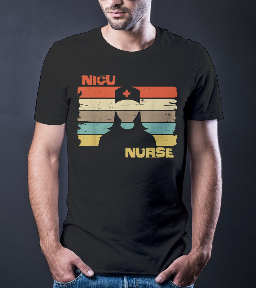 Nicu Nurse Vintage Retro Silhouette 76 T-Shirt