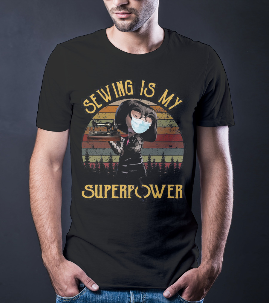Edna Mode Sewing Machine Face Mask Superpower T-Shirt
