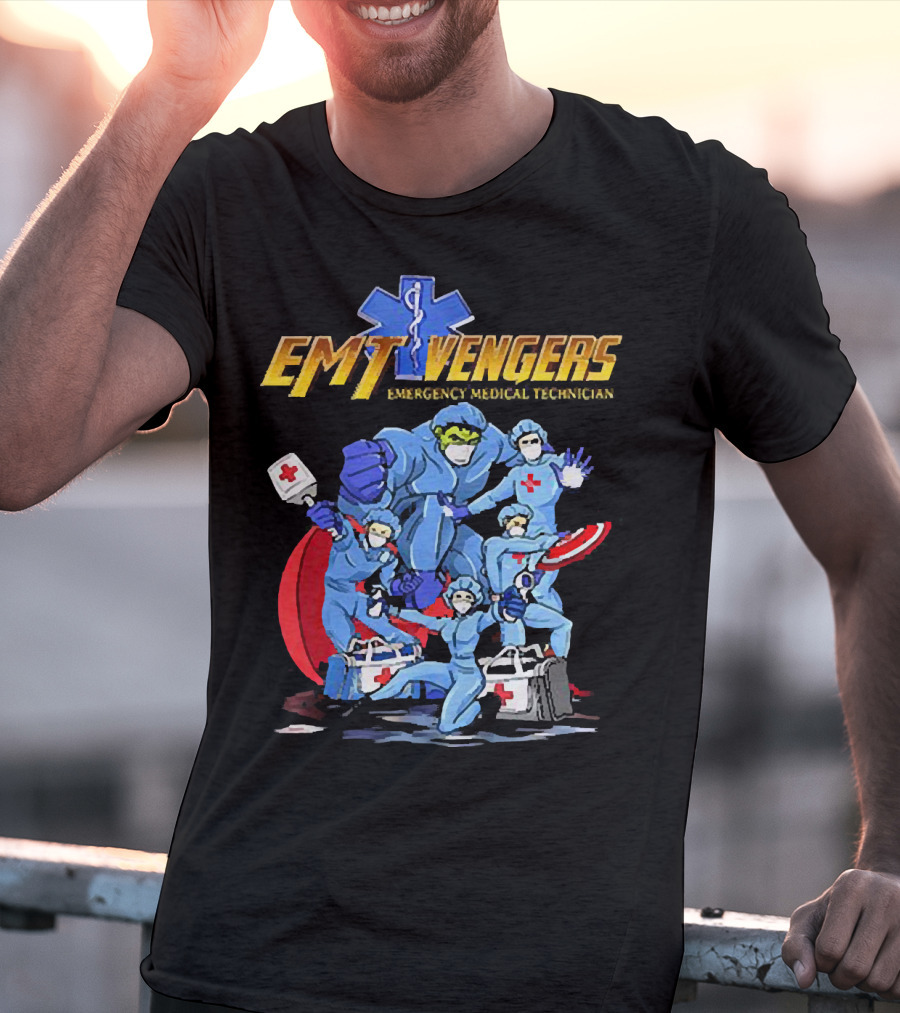 EMT Vengers Emergency Medical Technician Superhero T-Shirt
