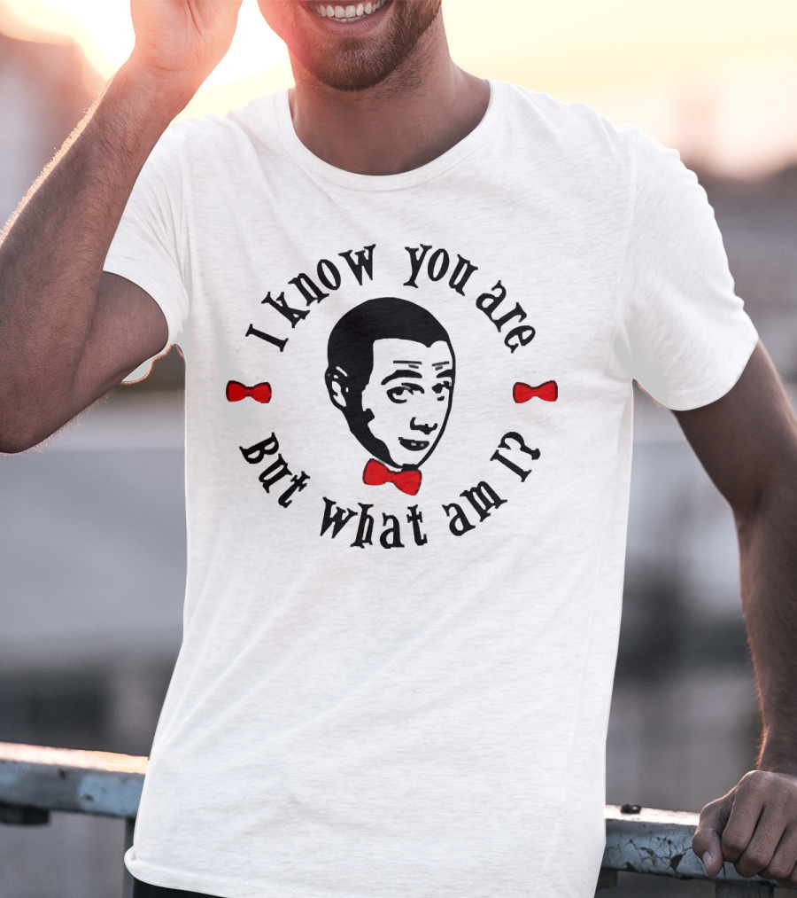 I Know You Are But What Am I Pee-wee Herman Face With Red Bowties T-Shirt