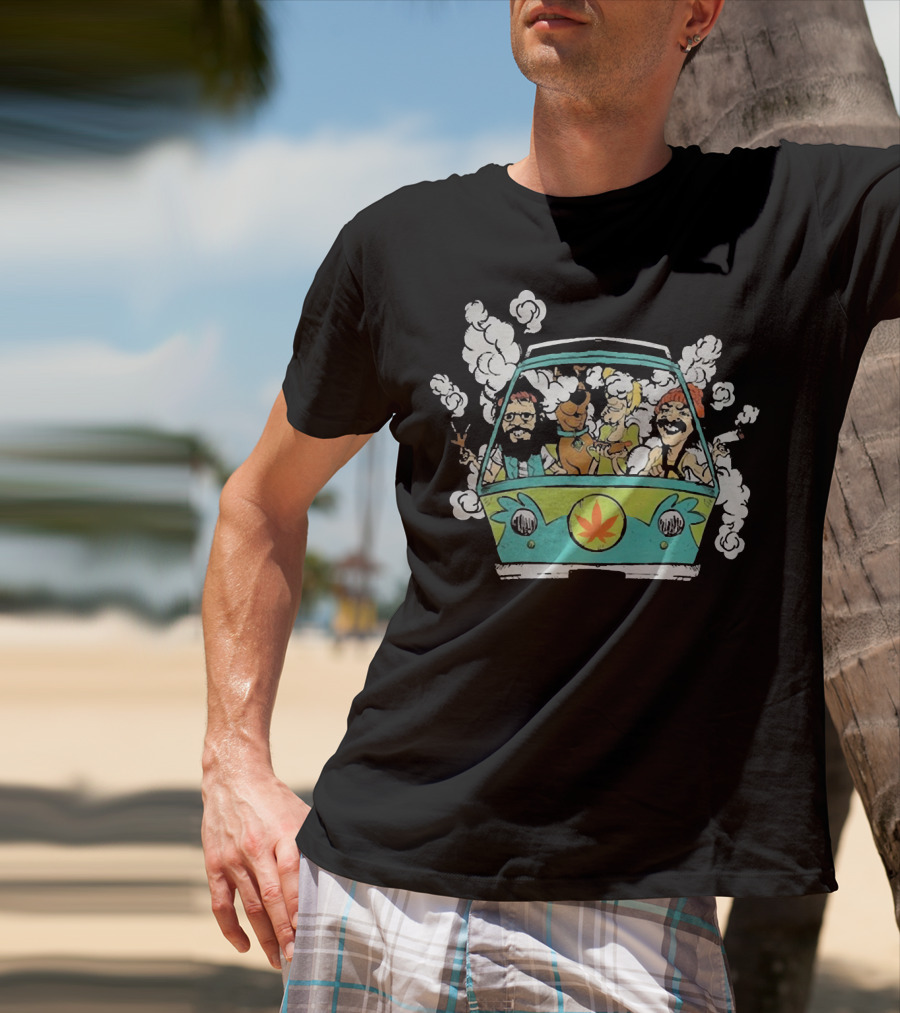 Cheech And Chong Scooby Doo Mystery Machine Smoke Adventure T-Shirt