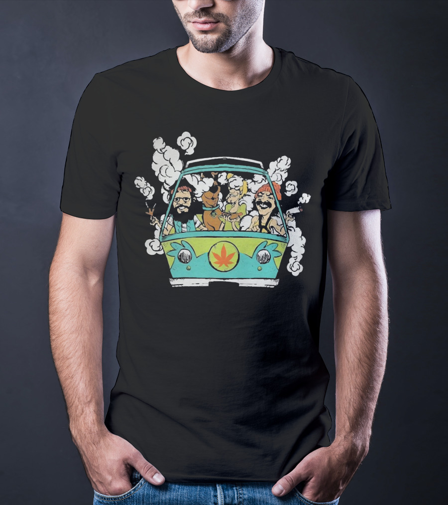 Cheech And Chong Scooby Doo Mystery Machine Smoke Adventure T-Shirt