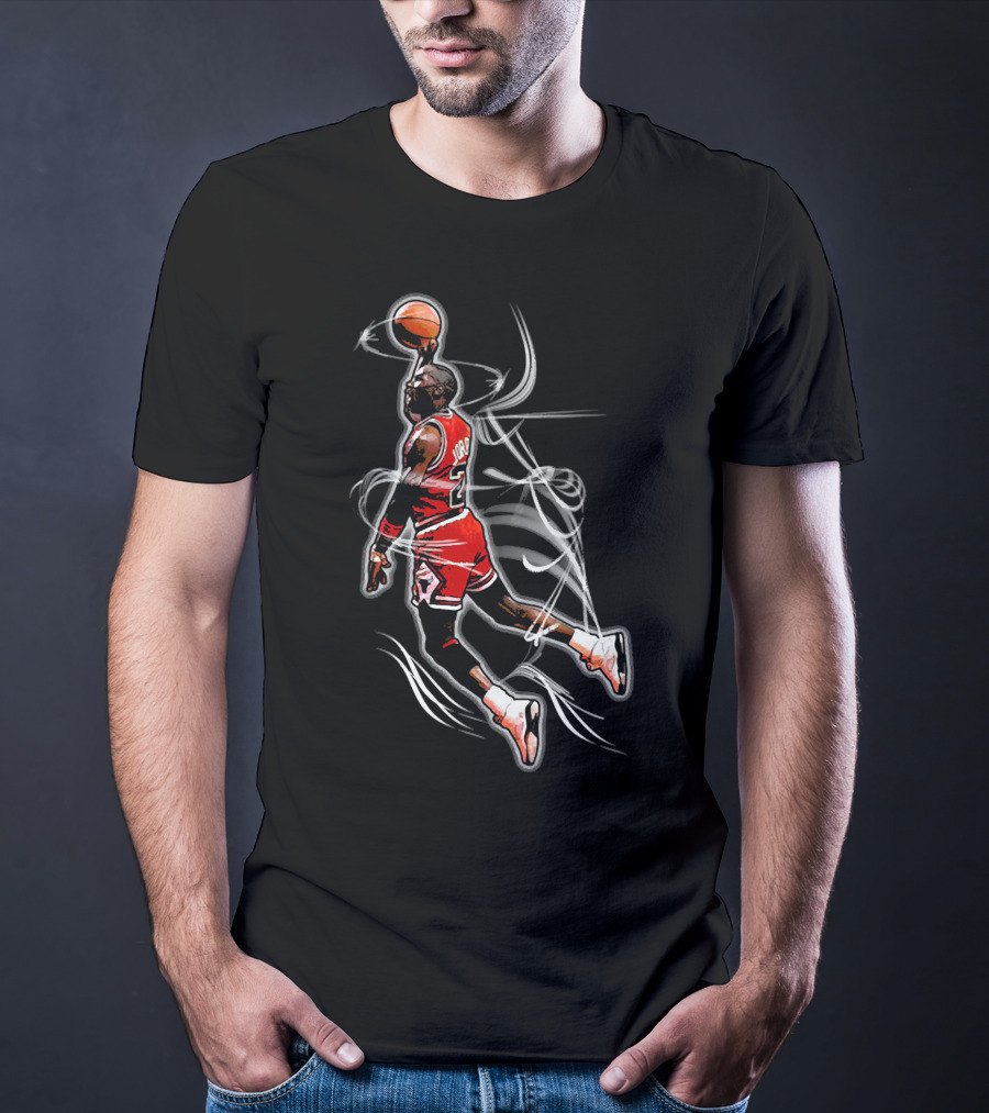Michael Jordan Air Dunk Iconic Basketball Moment T-Shirt
