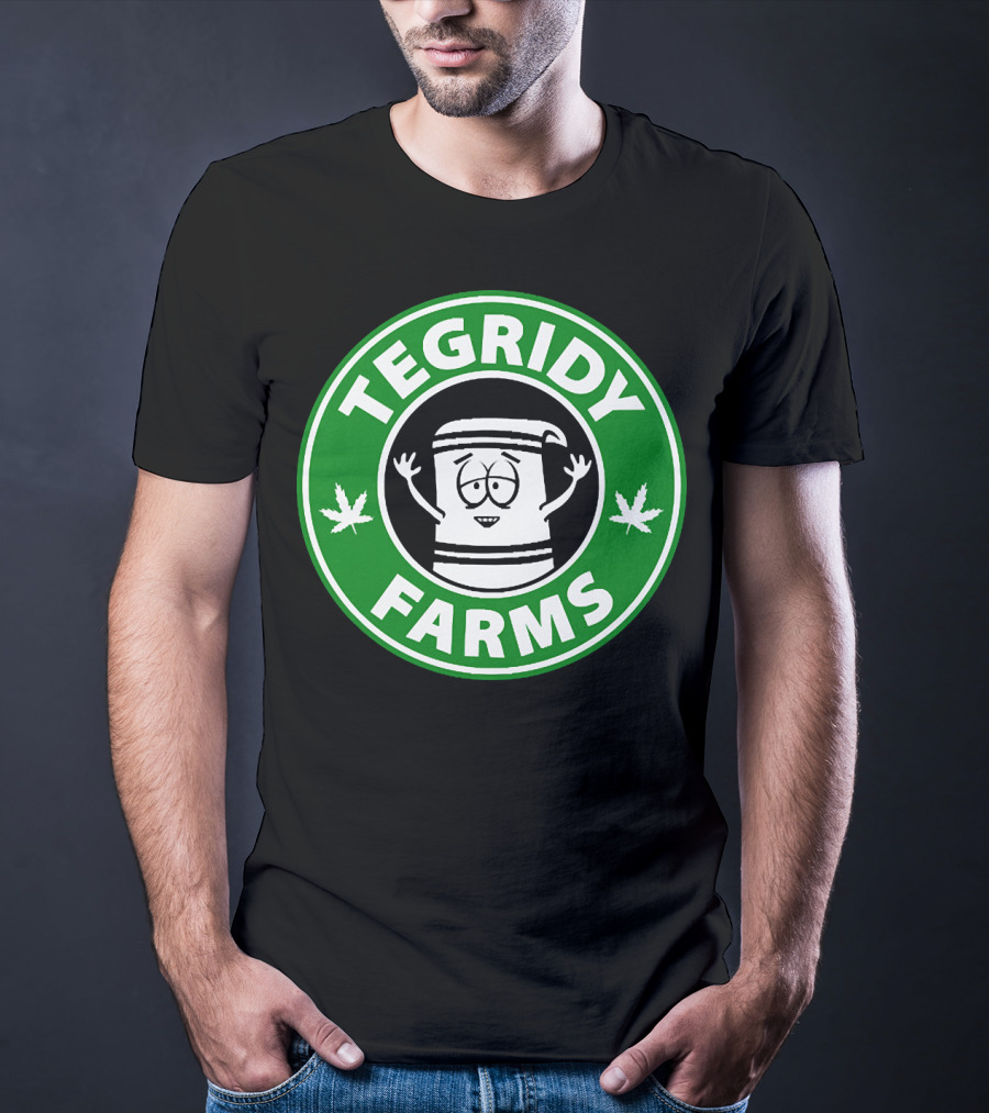 Tegridy Farms South Park Towelie Logo Cannabis Comedy T-Shirt