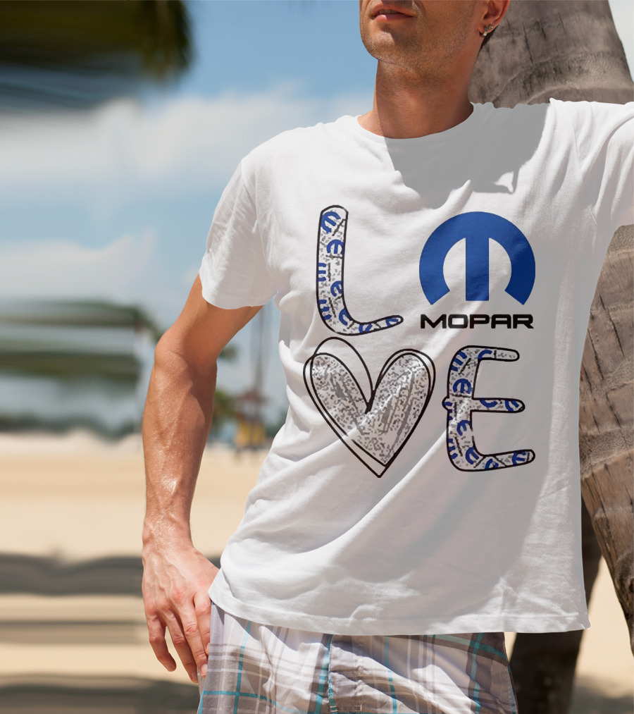 LOVE Mopar Emblem Blue T-Shirt