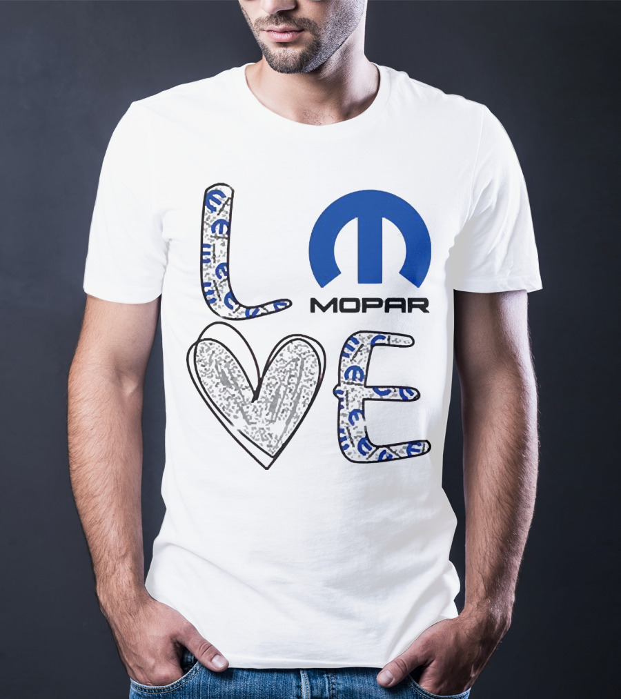 LOVE Mopar Emblem Blue T-Shirt