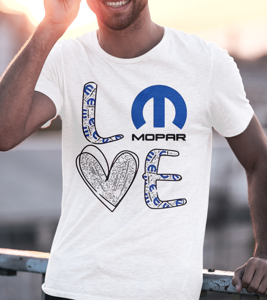 LOVE Mopar Emblem Blue T-Shirt