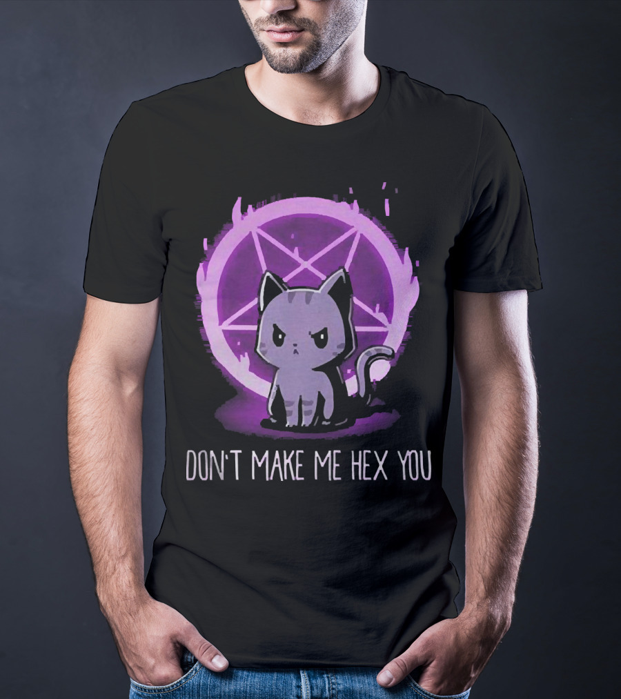Don't Make Me Hex You Cat With Pentagram T-Shirt