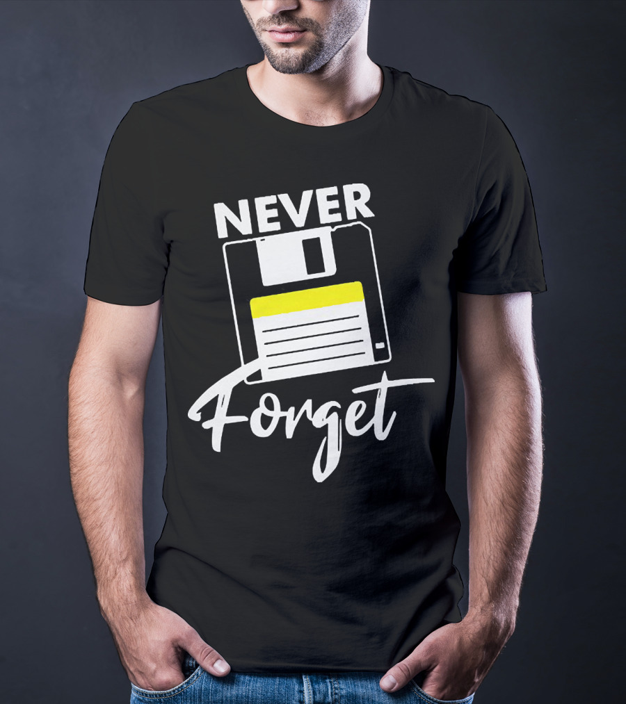 Never Forget Nerd Nerds Floppy Disk T-Shirt