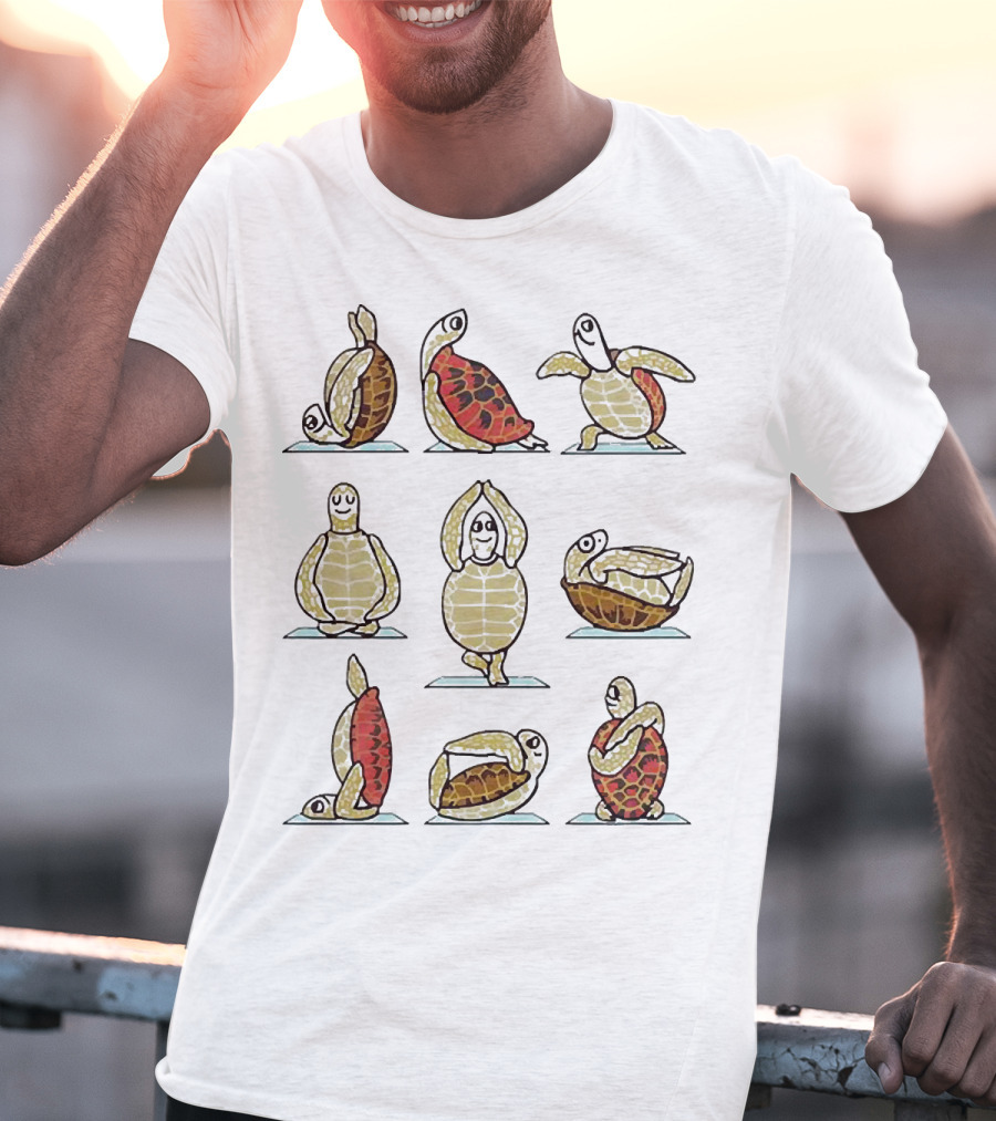 Turtle Yoga Poses Collection T-Shirt