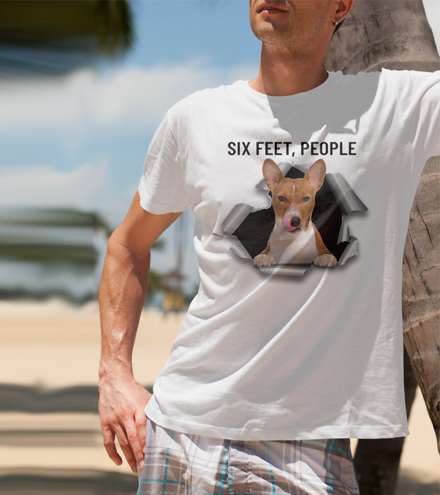Six Feet People Basenji Torn Ripper T-Shirt
