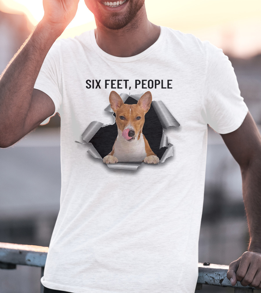 Six Feet People Basenji Torn Ripper T-Shirt