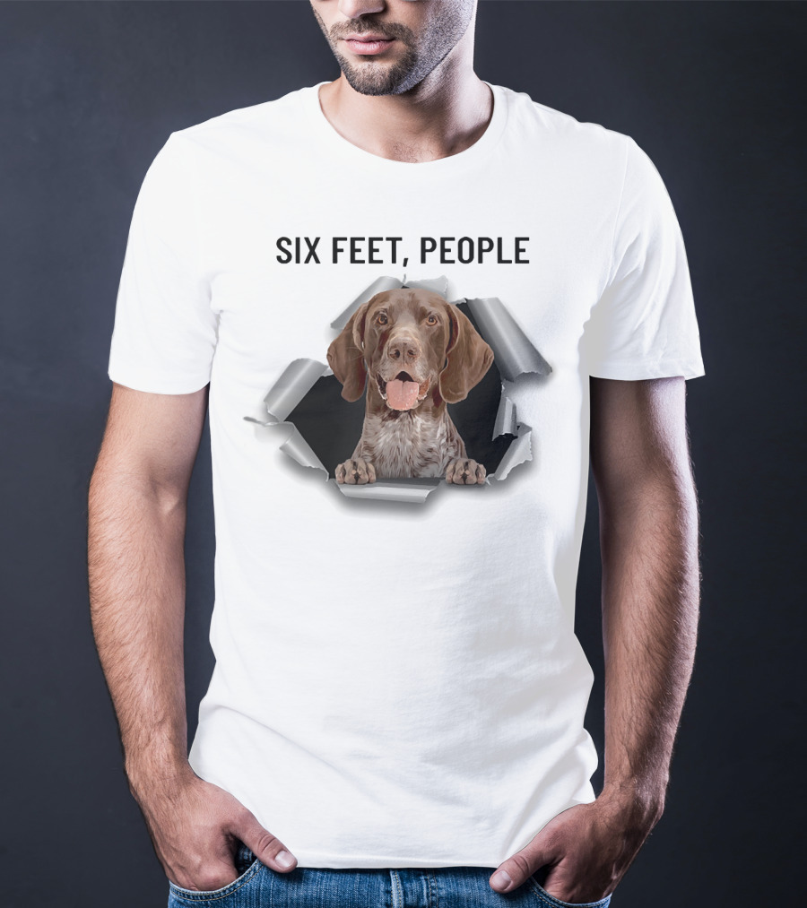 Six Feet People German Shepherd Pointer Torn Ripper T-Shirt