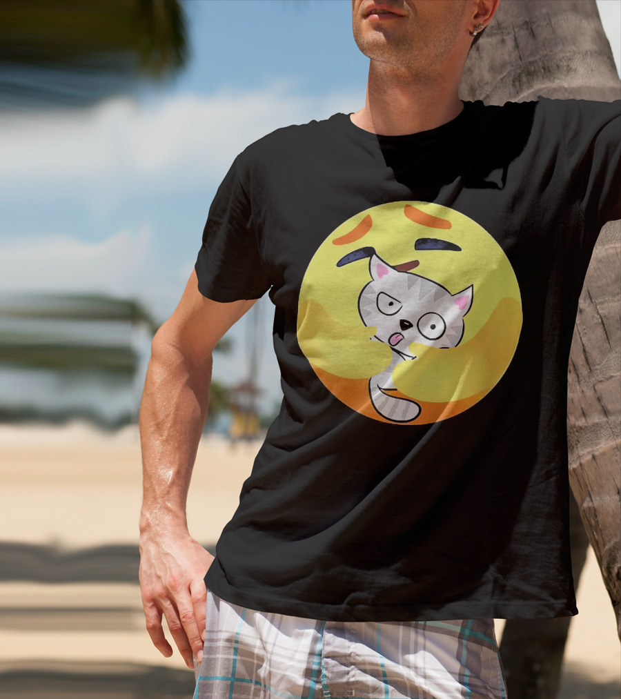 Icon Care Emoji Embrace Cat T-Shirt
