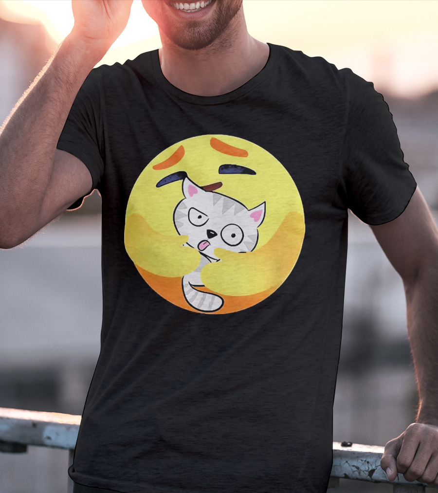 Icon Care Emoji Embrace Cat T-Shirt